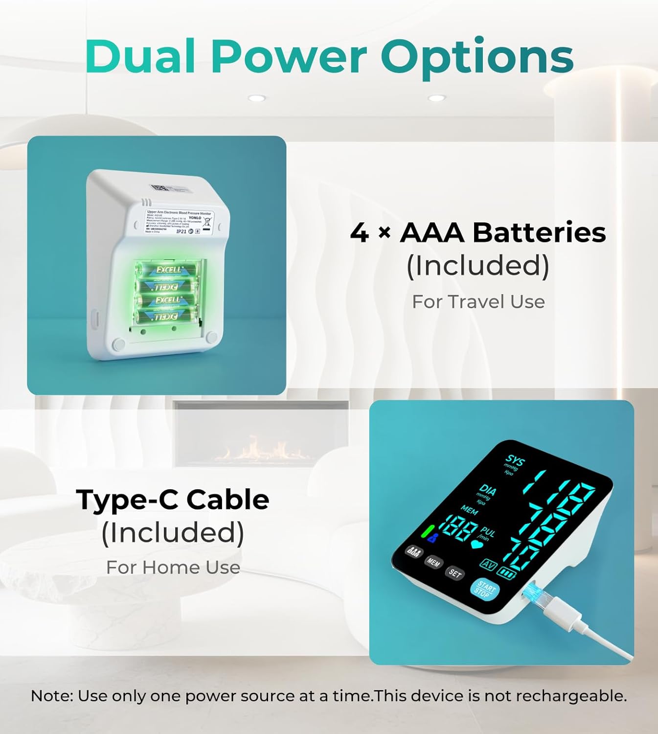 YONLO Automatic Upper Arm Blood Pressure Monitors for Home Use - Image 8