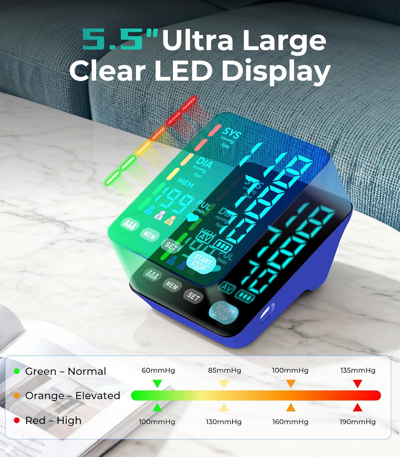 YONLO Automatic Upper Arm Blood Pressure Monitors for Home Use - Image 4