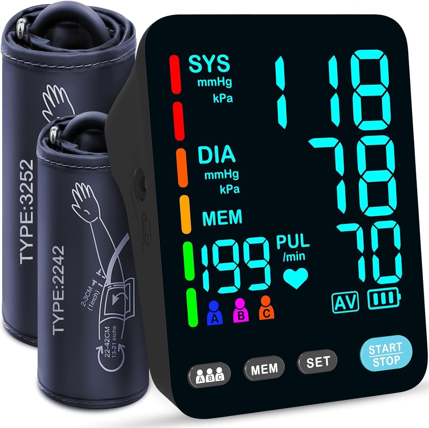 YONLO Automatic Upper Arm Blood Pressure Monitors for Home Use